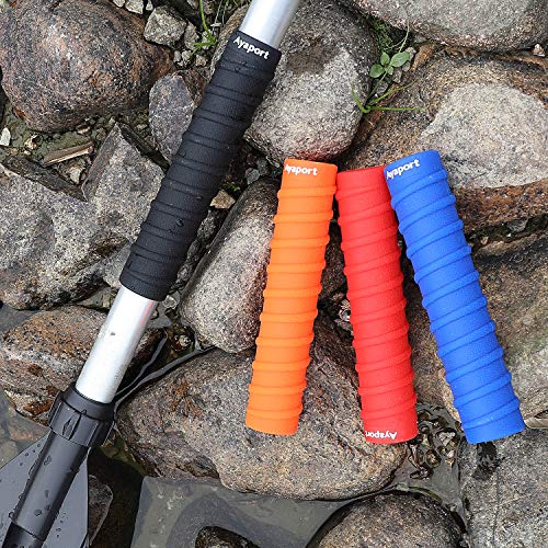 Kayak Paddle Grip Non-Slip Silicone Wraps - Fit for 30mm Paddles, Mix Green