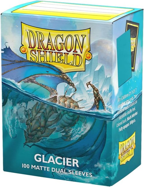 Dragon Shield | Matte Dual Standard Size Card Sleeves | 100 Count - Smooth & Durable TCG Protection | Glacier