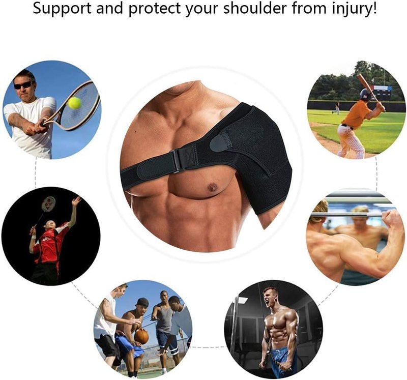 Shoulder Brace for Men and Women - Rotator Cuff Brace Compression Sleeve for Torn Rotator Cuff, Arm Sling Dislocated AC Joint, Injuries Shoulder Support Wrap for Pain Relief.