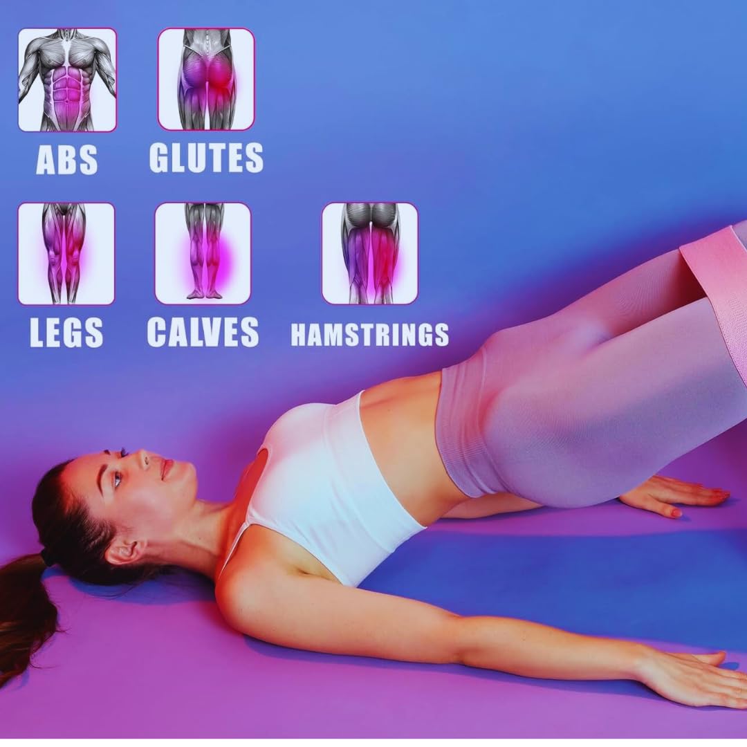 Fabric Booty Bands | Exercise Band for Legs and Butt | Fabric Resistance | Hip Resistance Bands with Workout Guide and Carry | Strength | Rehab | BioSync360 |