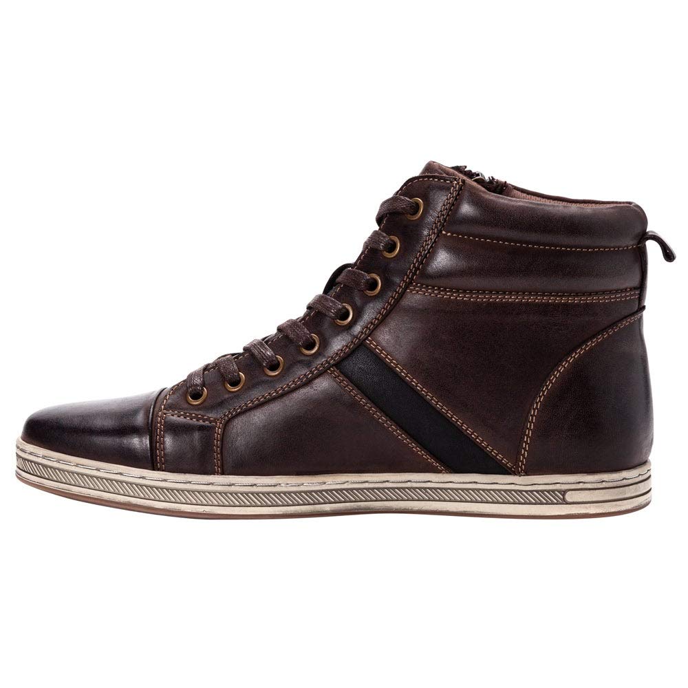 Propét Men's Lucas Hi Skate Shoe, Tan 8 Medium US