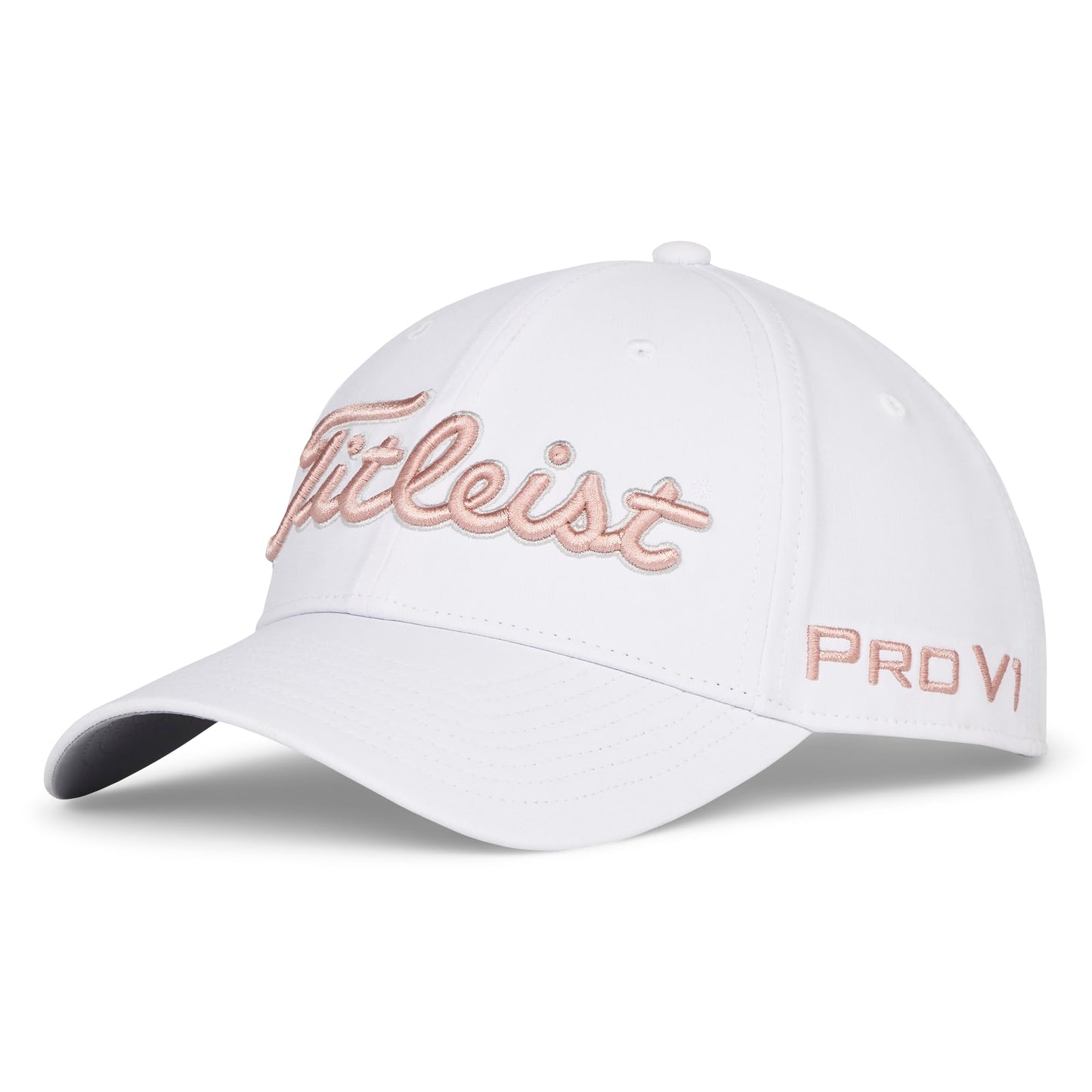 Titleist Tour Performance Golf Hat, White/Soft Pink