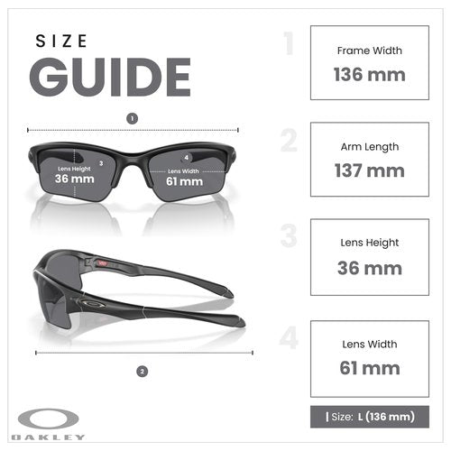 Oakley Quarter Jacket OO9200 920006 61M Matte Black/Grey Sunglasses for Juniors+Bundle Accessory Leash Kit