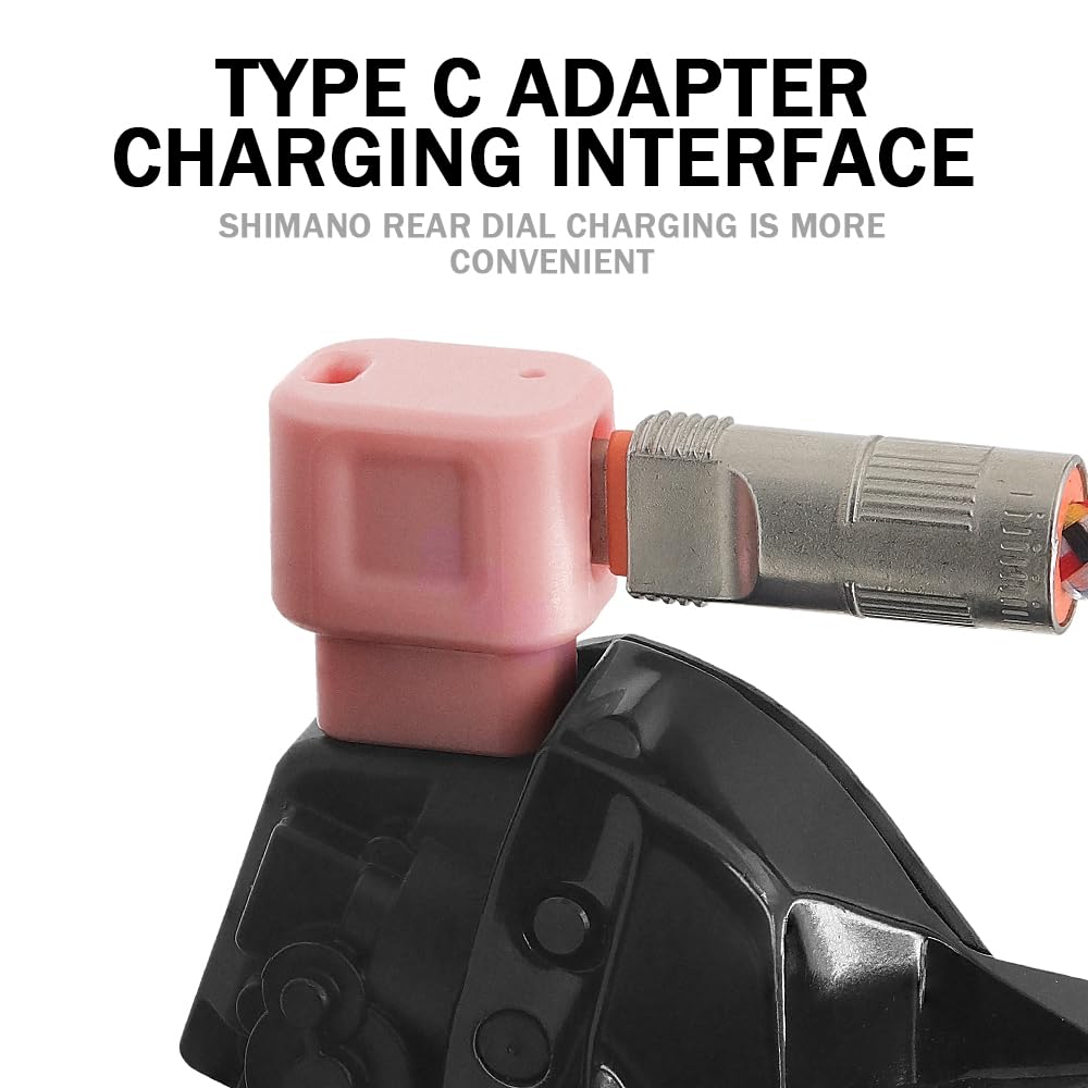 FREERDNG Suitable for Shimano EW-EC300 4-pin to Type-C Converter, 12 Speed Di2 Charger, Di2 Charging Cable, Bicycle Electronic Variable Speed Outdoor Charging Solution (Sakura Pink)