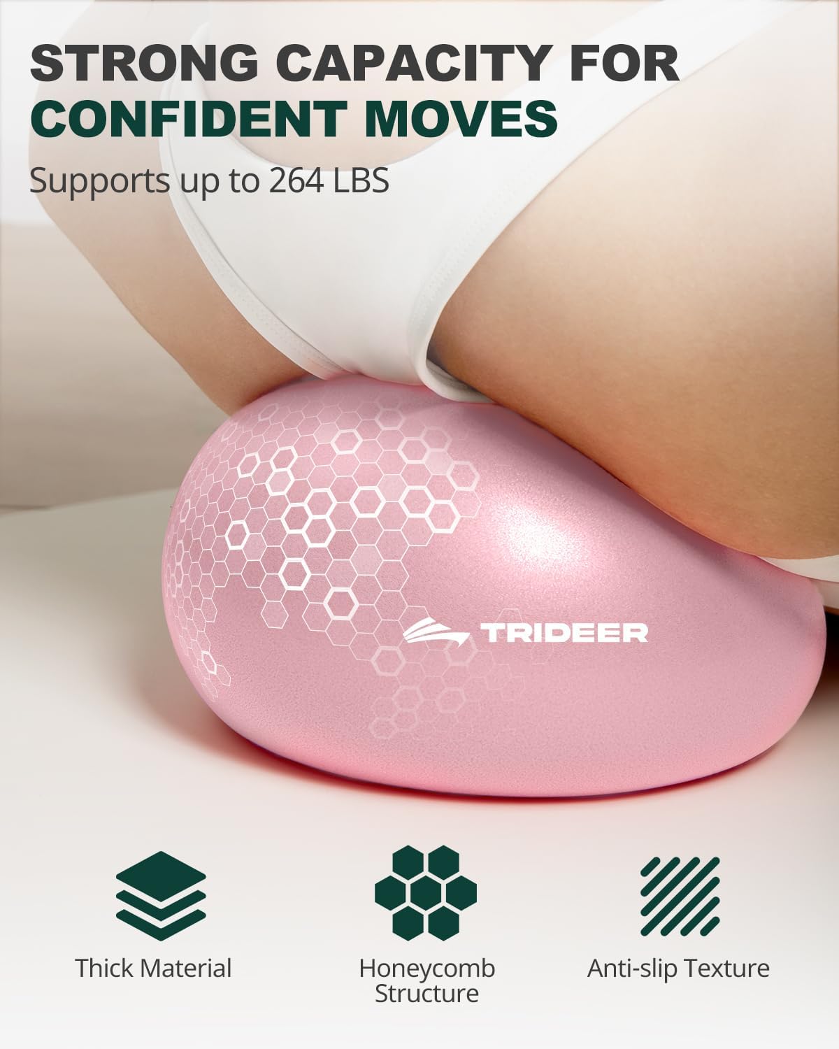 Trideer 9-Inch Pilates Ball - Small Exercise Ball for Yoga, Core Training & Stability