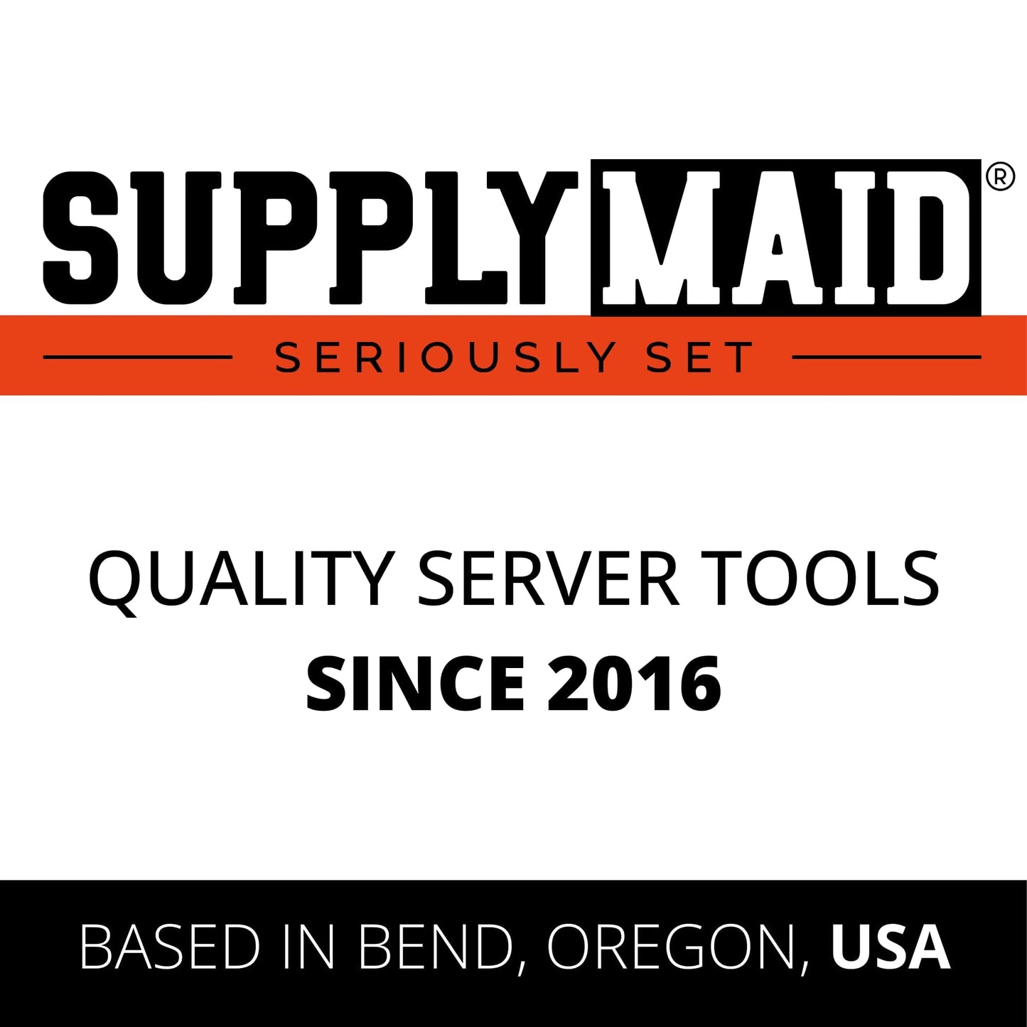 SupplyMaid Waterproof Server Apron with Buckle - Don't Waste Time with Strings