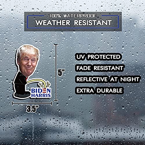 Trump Pissing on Biden Harris Bumper Stickers - 2 Pack