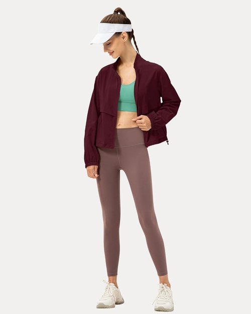 Locachy Women's Lightweight Athletic Jacket - Windproof Sun Protection for Outdoor Workouts
