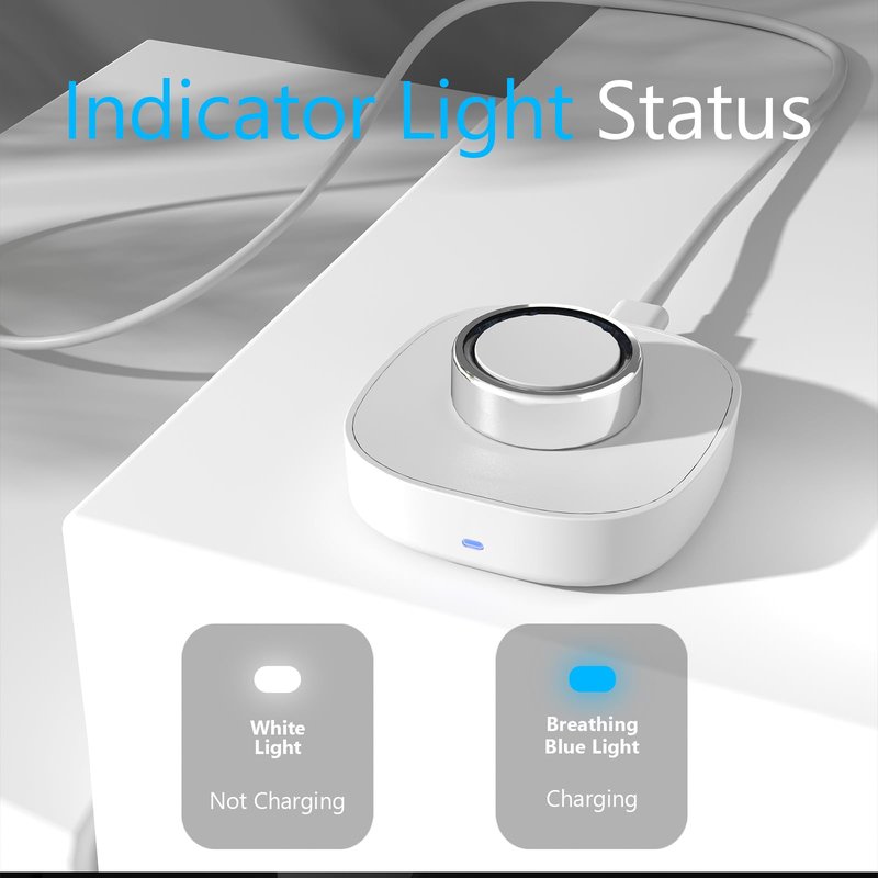 Charger for Oura Ring Gen4 (Size 10) - Fast Charging Dock with USB-C Wall Charger & 3FT Cable, Quick Charge Replacement Base Compatible with Oura Ring Gen 4 - White