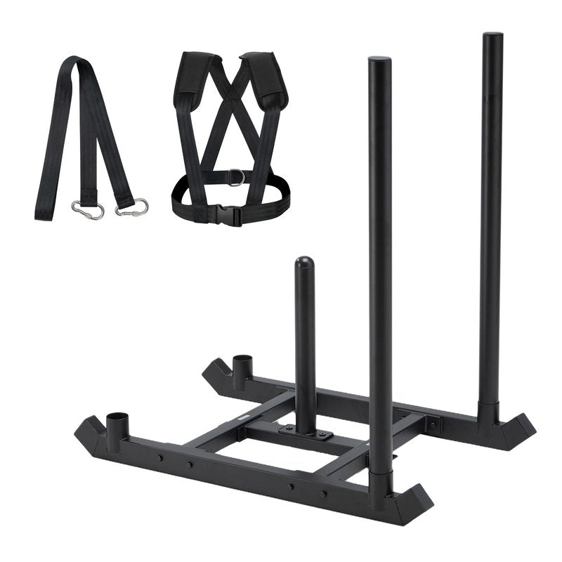 TEDEUM Weight Sled, Fitness Strength Speed Training Sled, Steel Power Sled Workout Equipment for Athletic Exercise and Speed Improvement, Only Suitable for 2" Weight Plate, Standard
