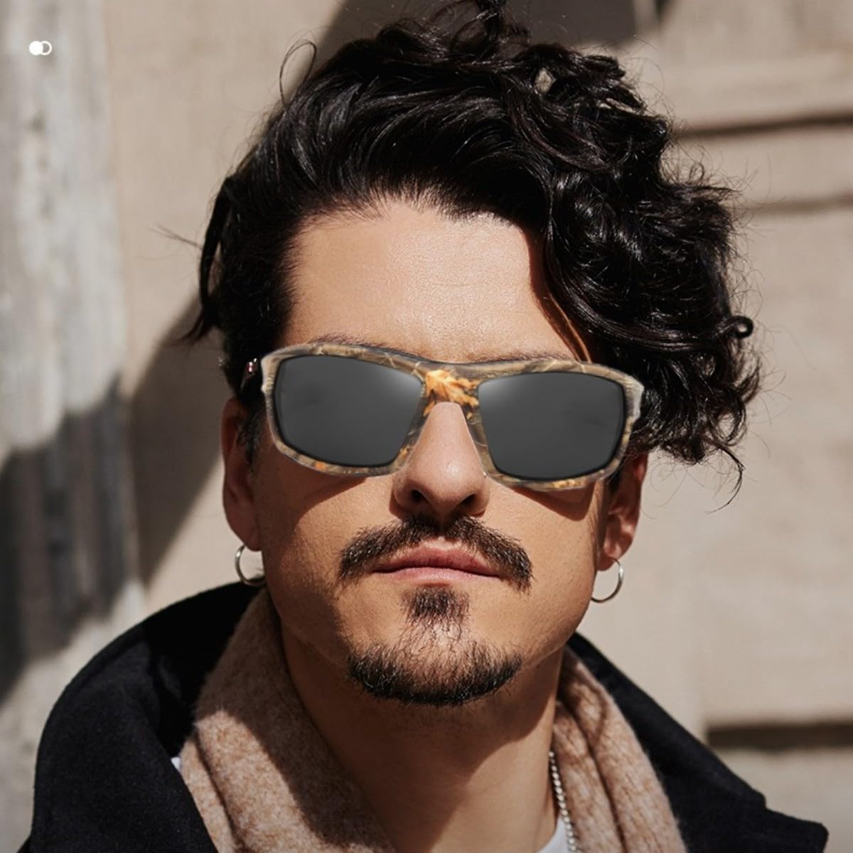 YUHANOER Polarized Sport Sunglasses Cycling Driving Fishing Baseball Running Glasses for Men Women,UV400 Glasses (Polarized Camo Gery)