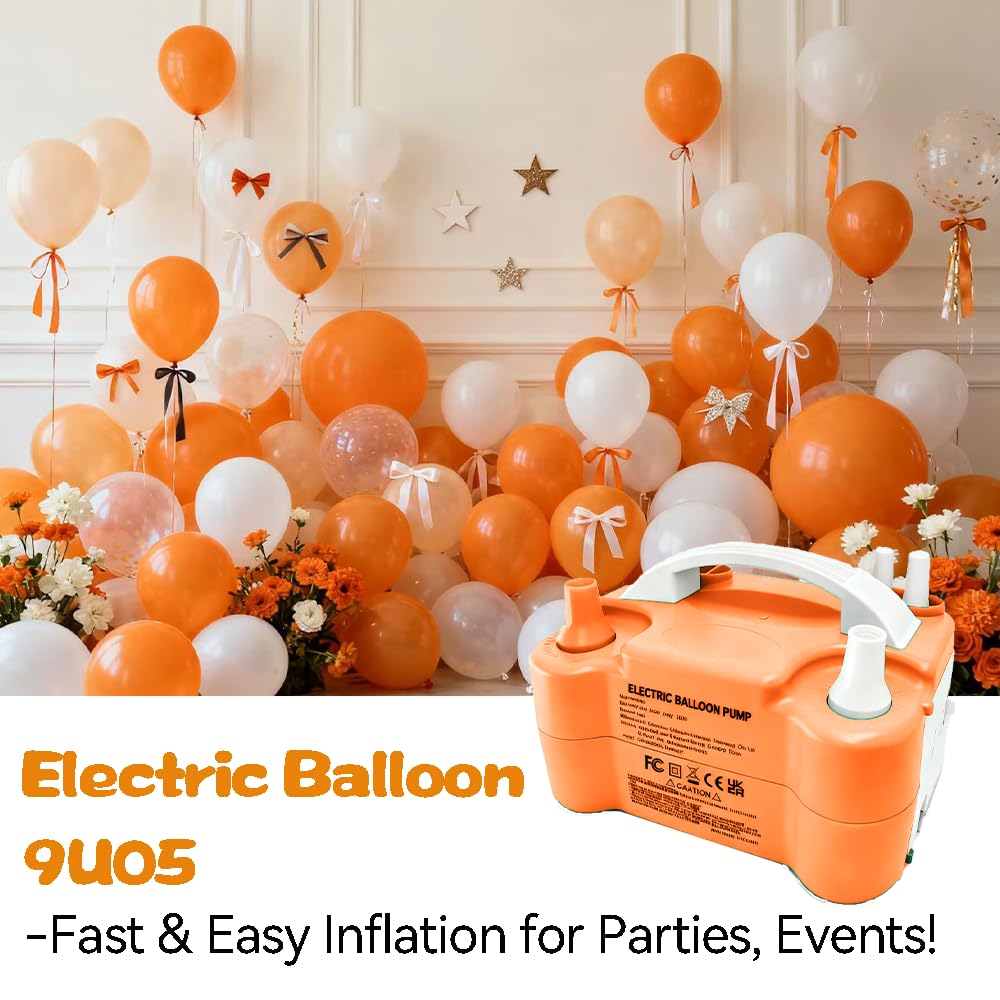Electric Balloon Pump,4-in-1 Portable Electric Air Balloon Blower Machine for All Balloons, Air Pump for Sports Balls, Inflator& Deflator for Inflatables