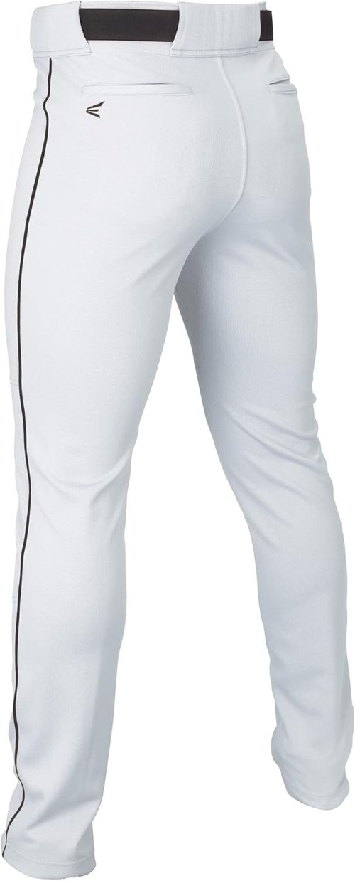 Easton Men's Rival+ Baseball Pants - Full Length Semi-Relaxed Fit | Adult Sizes | Piped Design | Various Colors