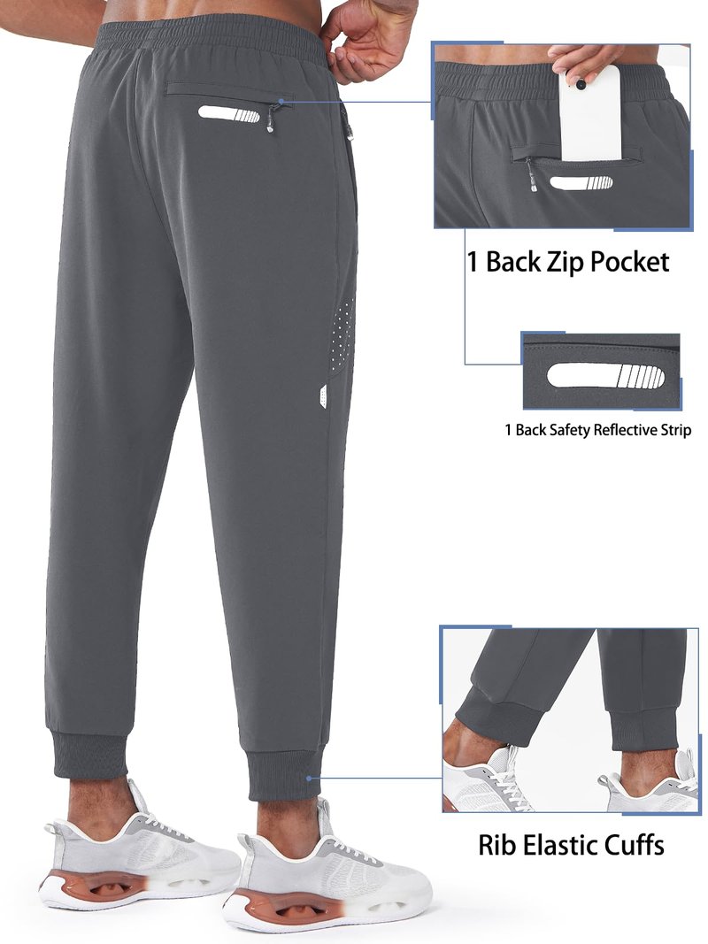 NORTHYARD Men's Fleece Lined Pants Winter Warm Sweatpants Thicken Windproof Pants Track Athletic Running Joggers Workout Gym SMOKEGREY L