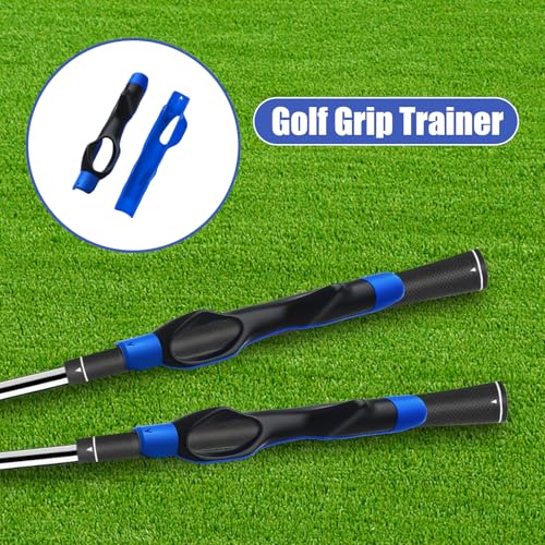 Golf Grip Trainer - Swing Correction Training Aid for Hand Position - Blue