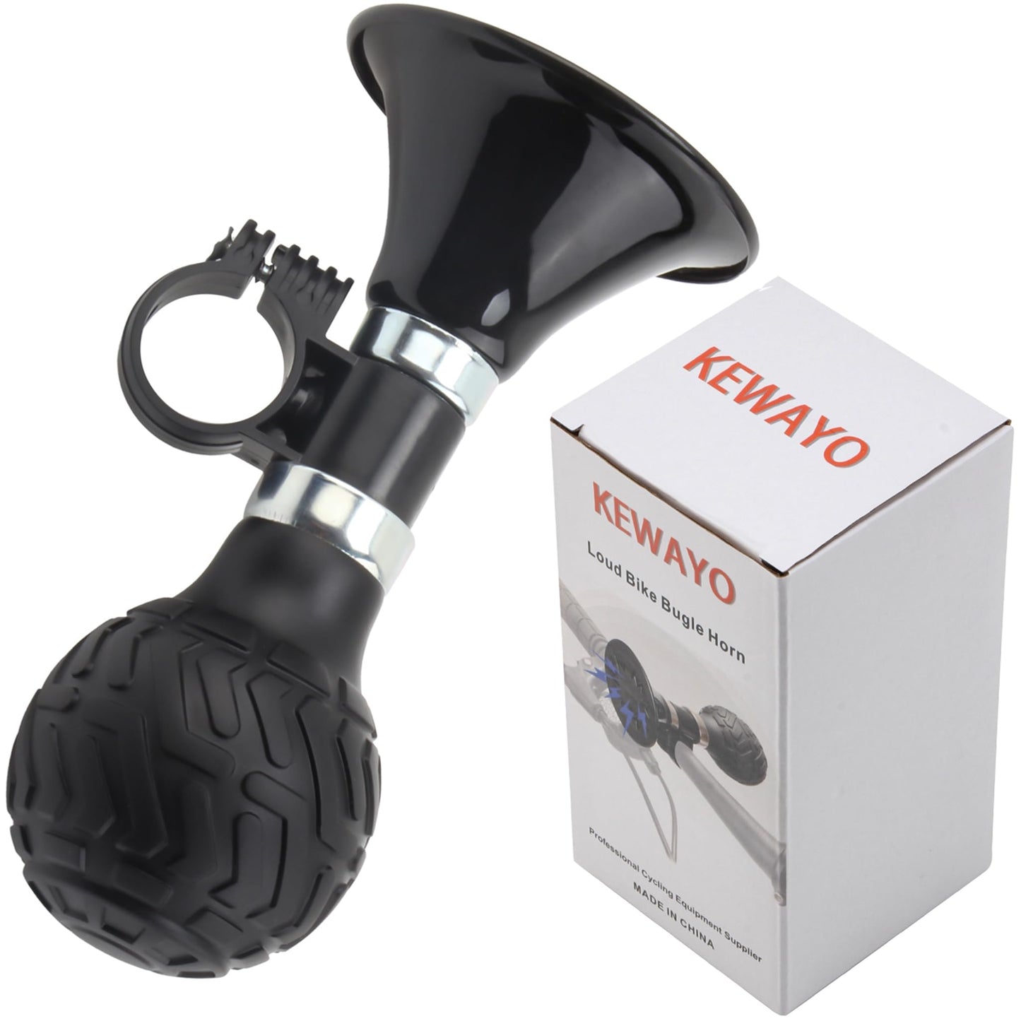 KEWAYO 120dB Bike Horn - Loud Metal Bicycle Bell for Road, MTB, Cruiser & Folding Bikes