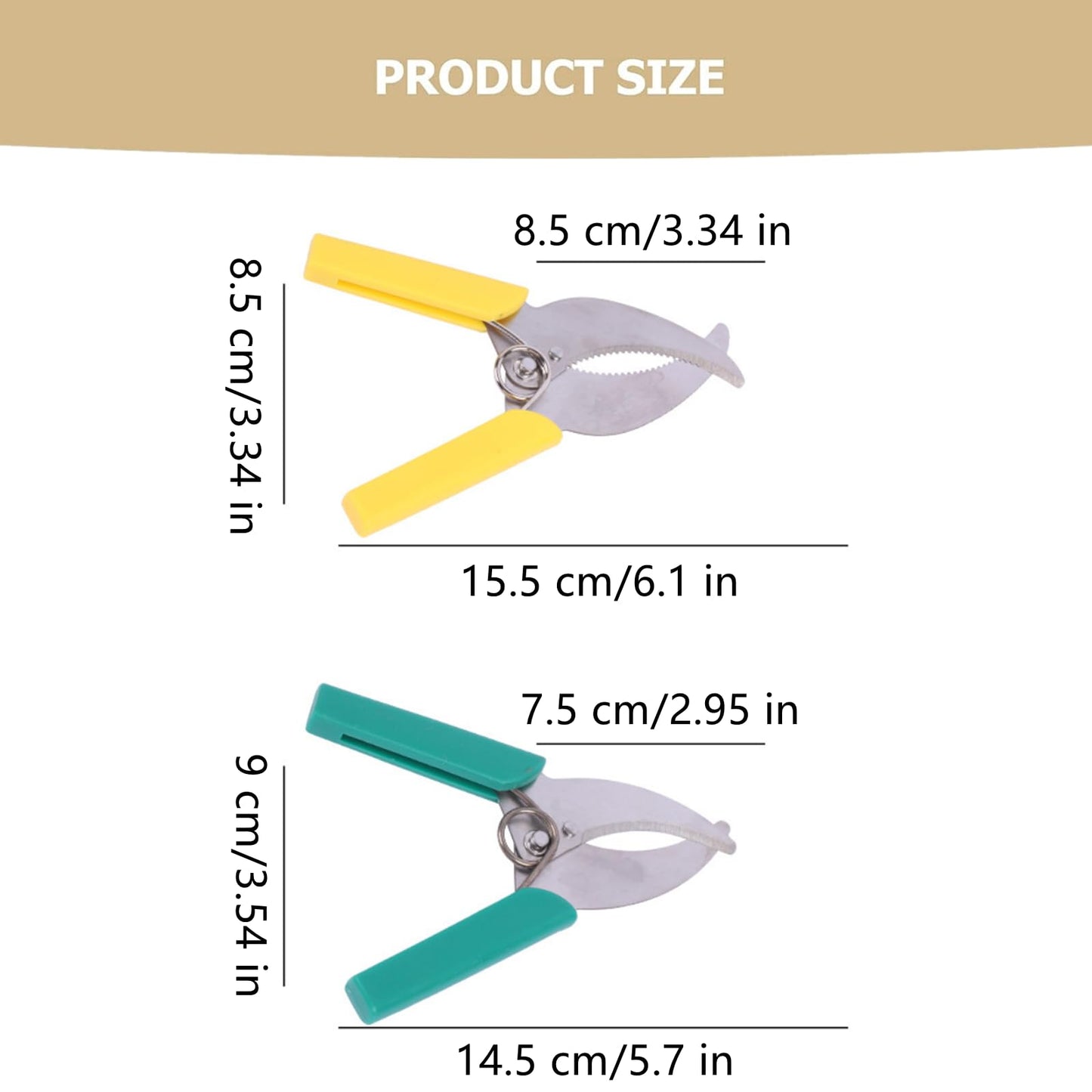 FJYXCHENXM 2 PCS Ring Barking Cutter Scissor Professional Grafting Tool Plant Cutters Girdling Shear Garden Tree Ring Cutter for Potted Plant Fruit Tree Orchard