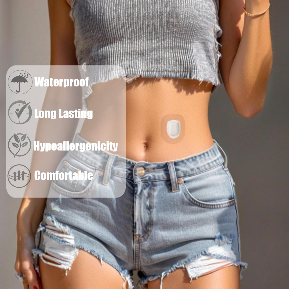 100 Pack Omnipod 5 Overpatches - Waterproof Adhesive Patches, Transparent Long-Lasting Overlay Stickers for Pod Pals Accessories