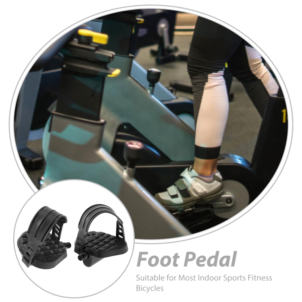 Toddmomy Replacement Bike Pedal Plates Exercise Bike Pedals for Exercise Cycle Home or Gym