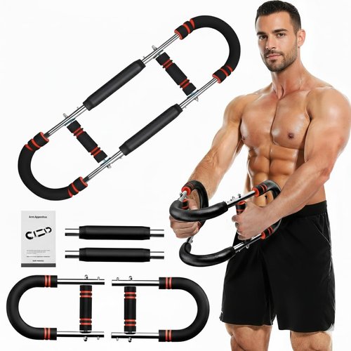 LuxUltra Twister Arm Trainer Chest Workout Equipment for Men & Women, Adjustable 40-130 lbs Chest and Arm Trainer, Home Gym Strength Trainer with Hand Grip Strengthener