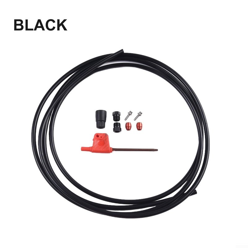 2M Bikes Brake Hose Kit with Oil Needle & Olive Replacement Part Compatible with AXS AXS Bike Connector Set(Black)