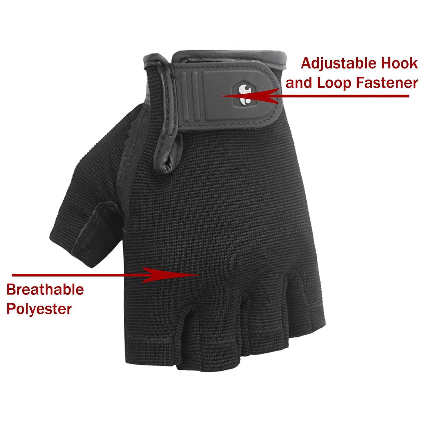 Luwint Mens Workout Gloves, Leather SBR Padded Exercise Gloves for Men Weight Lifting Breathable Snug Fit Gym Gloves for Weightlifting, Training, Fitness (Large)