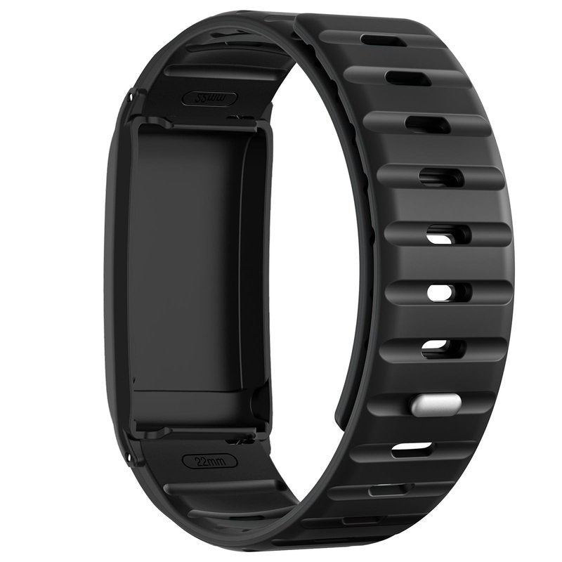 PONATTENO Replacement Band Compatible for Whoop 4.0, Soft Silicone Strap with Protective Case Bands, Waterproof Breathable Sport Watch band, Quick Release Magnetic Buckle Watch Band (Black)