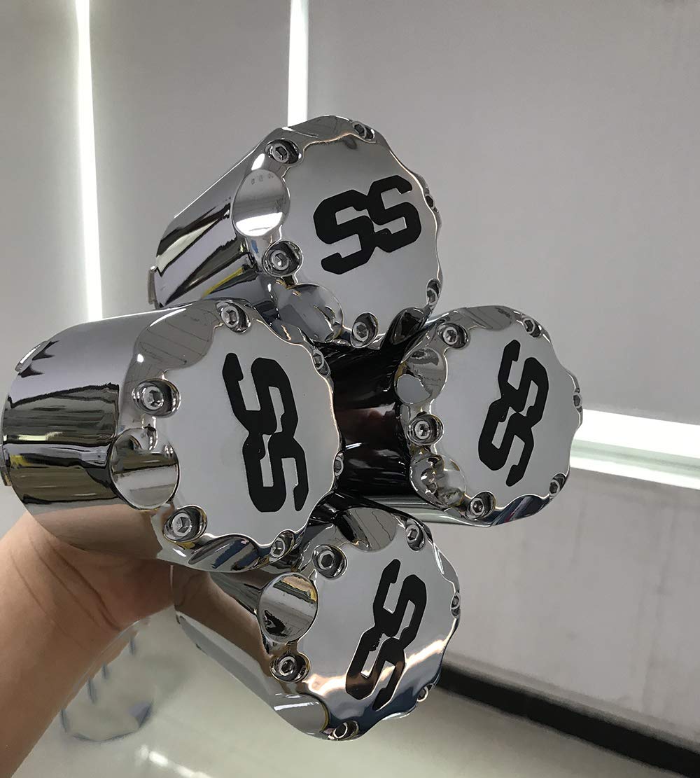 Golf Cart SS Wheel Alloy Center Hub Cap 8,10,12 Inch Push in Style Chrome SS Center Caps for Golf Cart Wheel