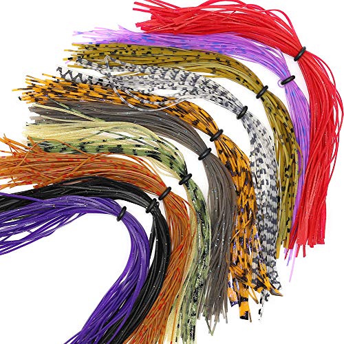 YZD Silicone Fishing Skirt Set - 10 Colors for Fly Tying & Lures, 5.5 Inch