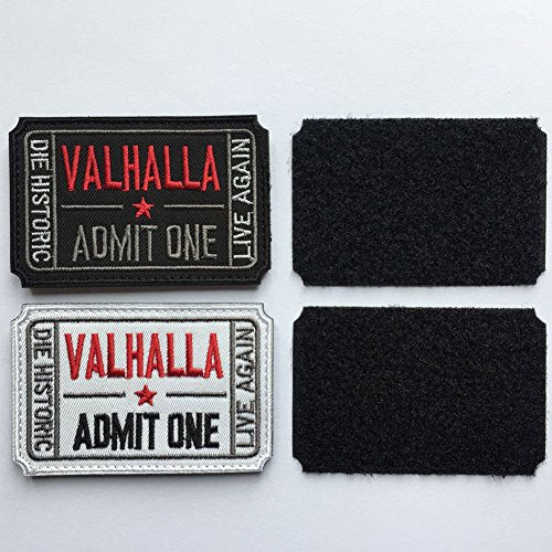 Ticket to Valhalla Tactical Morale Patch - Black & White