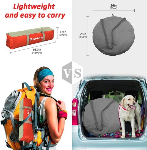 Gorich Beach Tent - UPF 50+ UV Protection Sun Shelter for 3-10 People | Lightweight & Easy Setup