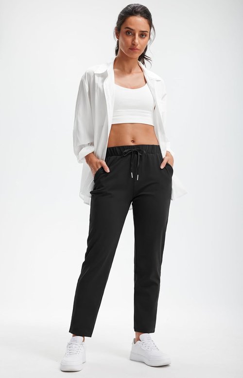 Libin Women's Golf Pants - 4-Way Stretch 7/8 Ankle Joggers with Pockets for Yoga & Casual Wear