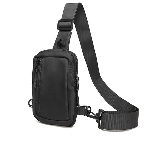 GORELAX Small Crossbody Sling Bag Compact Chest Pack for Men Women EDC Phone Purse Running Hiking Travel (Black)