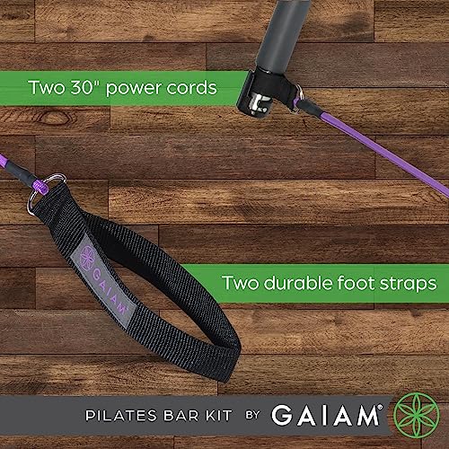 Pilates Bar Kit for Total Body Workout - Adjustable Resistance Bands