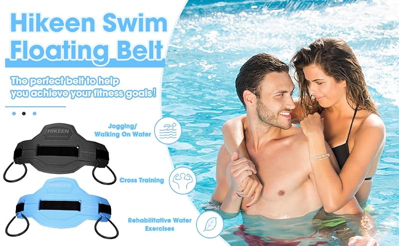 Swim Floating Belt with Fixing Straps - Regular Size Blue