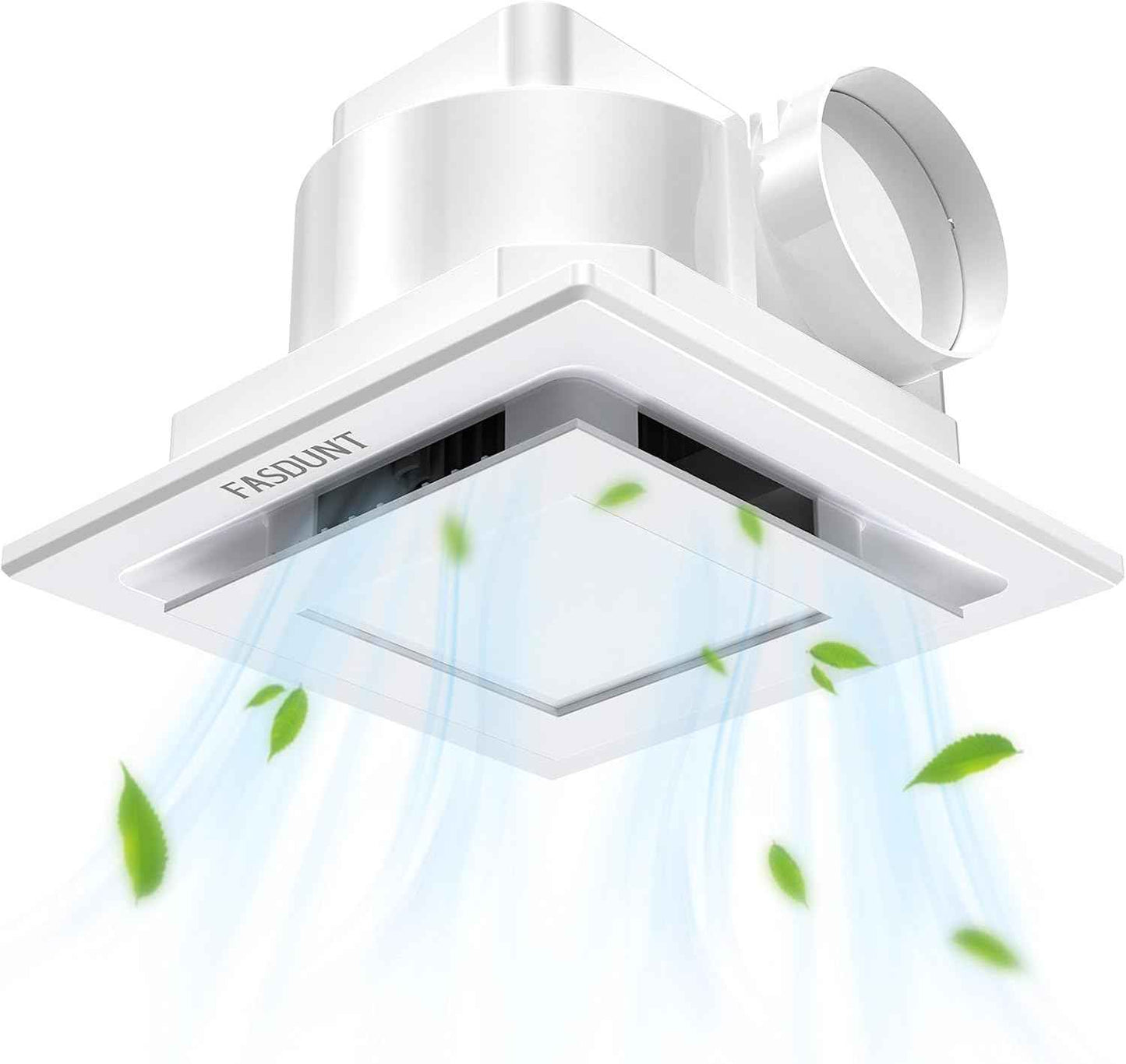 9.8" Bathroom Exhaust Fan with LED Light - 120 CFM Quiet Ceiling Ventilator, Easy Install
