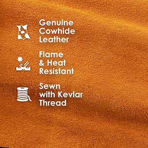 Leather Apron, Welding Apron, For Men, Blacksmith, Work Bib, Heat Resistant, Welder Gear, Forging, Woodworking, Wood, Metal Working, Blacksmithing, Shop Clothing, Flame/Heat Resistant, 23 x 35 Inch