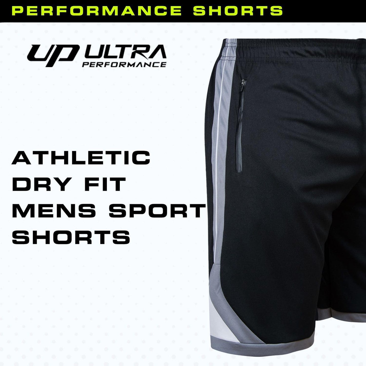 Skiennix Men's Athletic Running Shorts - Ultra Performance 5 Pack with Zippered Pockets | Loose Fit Gym Wear
