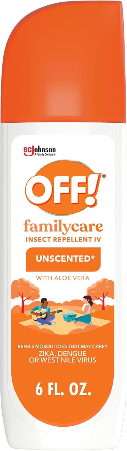 OFF! FamilyCare Insect & Mosquito Repellent Spritz - Unscented Bug Spray with Aloe Vera, 6 oz