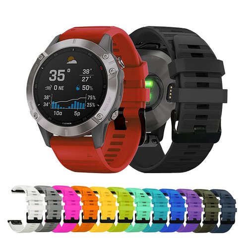 AISPORTS Compatible with Garmin Fenix 8 47mm/E 47mm/7/7 Pro/6/6 Pro/5/5 Plus Band Silicone, 22mm Quick Fit Watch Band Sport Wristband Bracelet Replacement Band for Garmin Forerunner 965/955/945/935