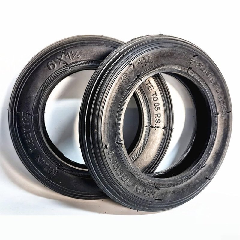 6 * 1.25 Thickened Outer Tire For Electric Scooter, 6 inch 6x1 1/4 Vacuum Tire, Rubber Tubeless Tyre Replacement