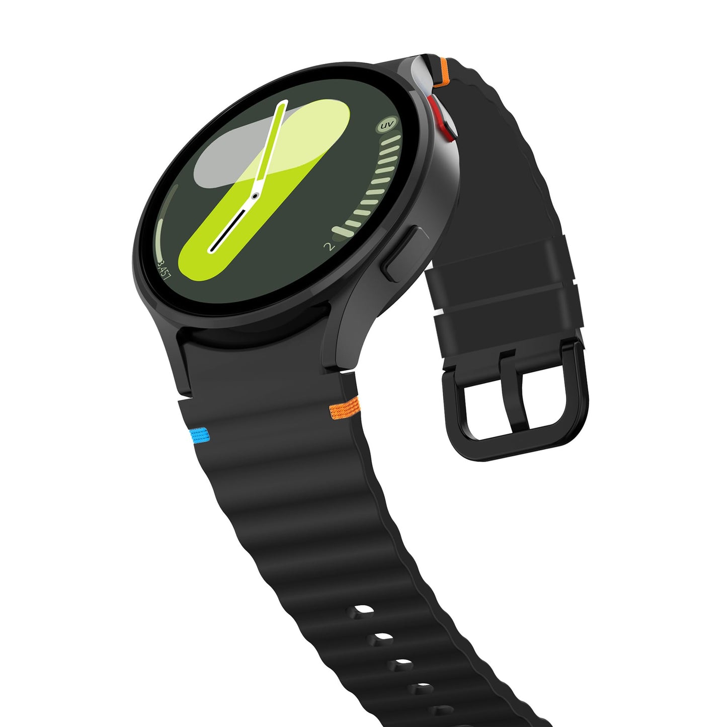 Lamshaw Compatible for Shock Clock 3 Bands, New Silicone Woven Line Adjustable Replacement Strap Compatible for Pavlok Shock Clock 3 (Black)