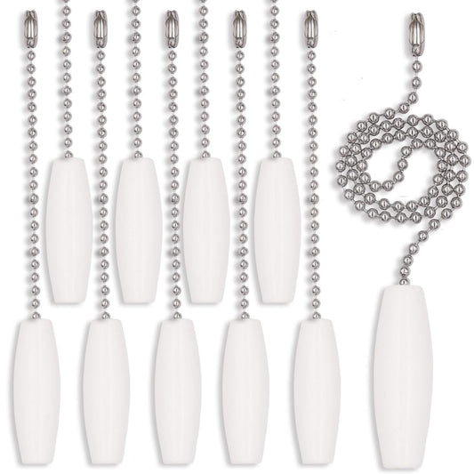 Aeknewo 10 Pack12-inch Ceiling Fan Pull Chain, 3mm Beaded Ball Chains Wooden Decorative Pendant Extension Chains for Ceiling Light Lamp Fan Chain