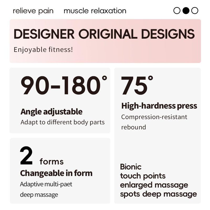 PRUINKLE Pilates Roller Rotatable Pilates Bar ，Home Pilates Roller rotatableble ，Portable Pilates Massage Stick, a Good Helper for Home Exercise