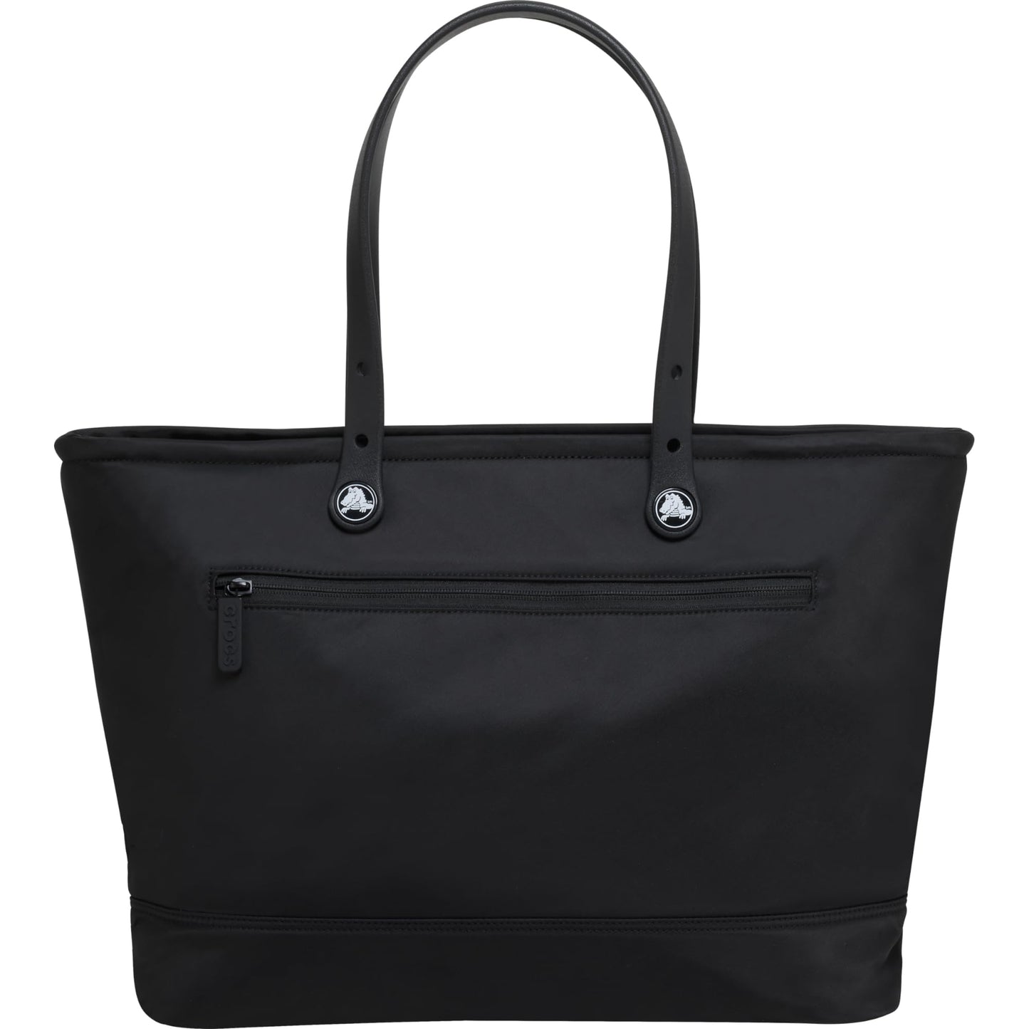 Crocs Nylon Tote Bag, Personalize with Jibbitz Charms, Black, Large