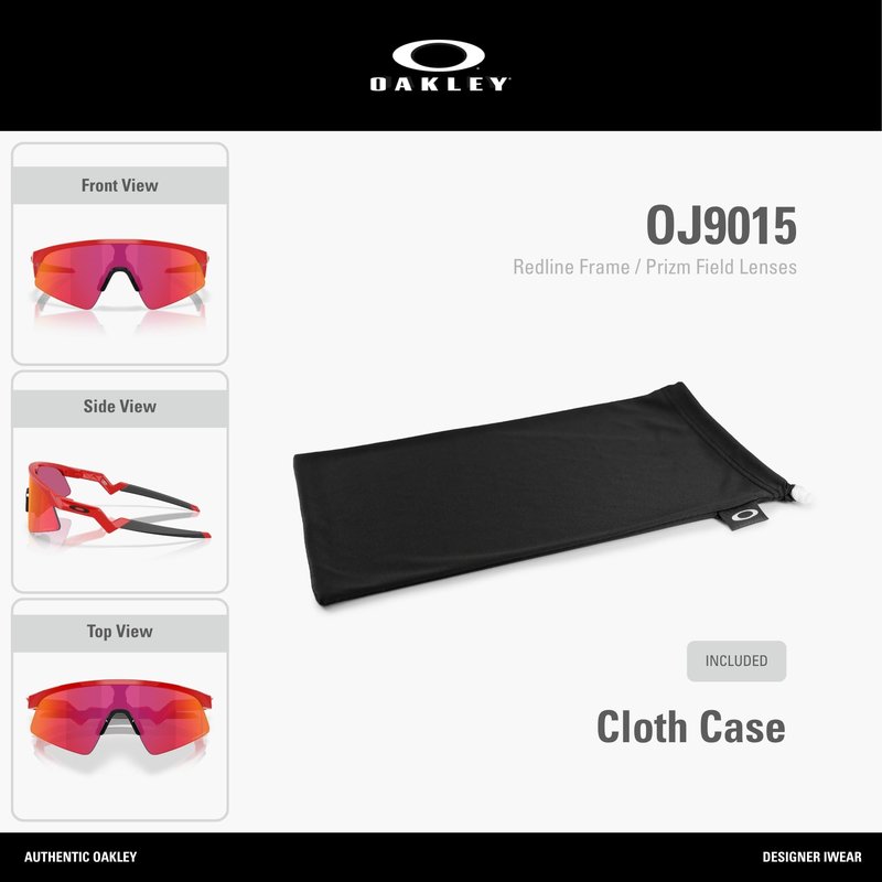 Oakley Resistor Sweep OJ9015 901508 28MM Redline/Prizm Field Rectangle Junior Sunglasses for Boys for Girls