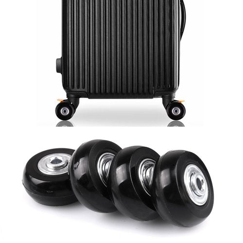 LSTOPGO 50mm x 18mm Luggage Suitcase Replacement Wheels, Rubber Swivel Caster Bearings Repair Kit - Set of 4 with 608ZZ Inline Skate Replacement Wheels & 3 Axles