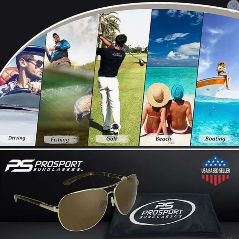 proSPORT Aviator Polarized Bifocal Sunglass Readers Fishing Driving Gray Lens Metal Spring Hinge Men Women 2.5 1.50 1.75 2.00 2.25