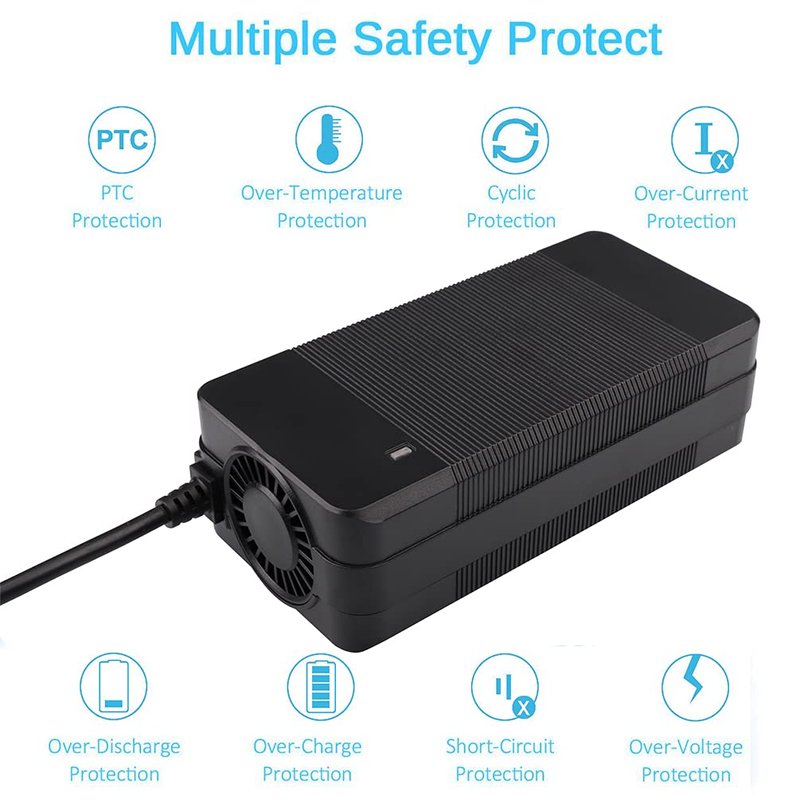 42V 4A Charger Replacement Compatible with 36V 10 String Lithium-ion Battery (DC 5.5)