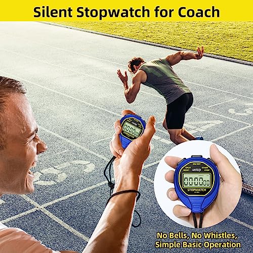 Waterproof Stopwatch with Large Display - Blue, 1-Lap Timer
